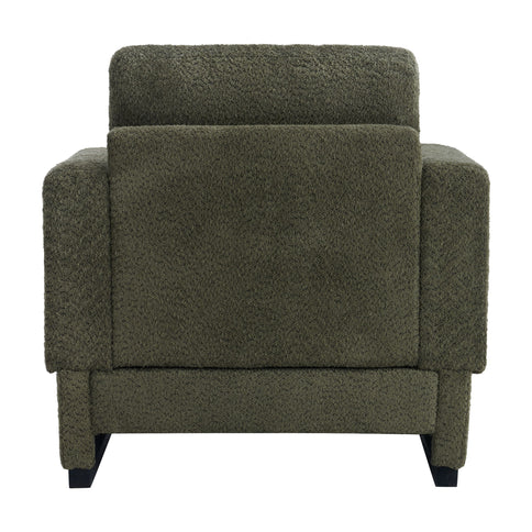 Upholstered Accent Armchair With Square Arm