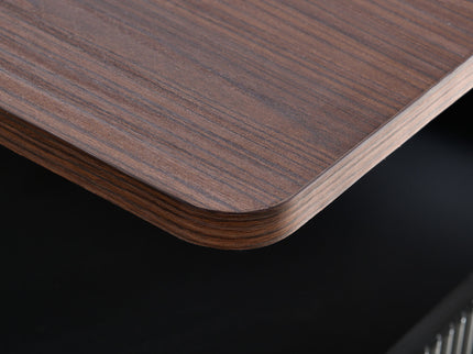 Adjustable End Table With Wheels, 360°Rotating Top And Storage Space
