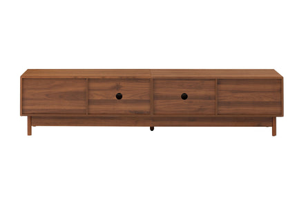 TV Stand, Entertainment Center With Fluted Drawers For Living Room - Walnut