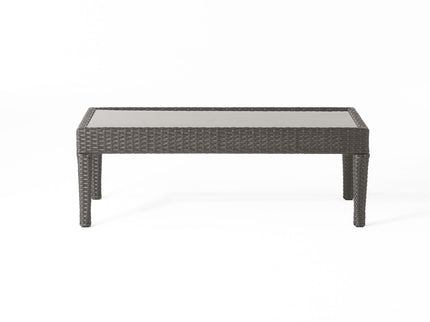 Contemporary Antibes Loveseat & Table Set Outdoor - Gray
