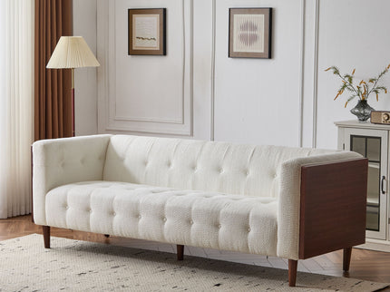 Contemporary 3 Seater Sofa With Tufted Design