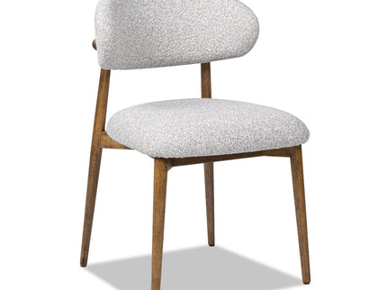 Locke - Modern Upholstered Dining Chair With Frame - Salt / Pepper