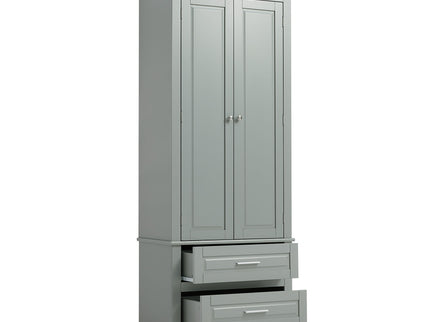 Tall Storage Cabinet With 2 Drawers For Bathroom