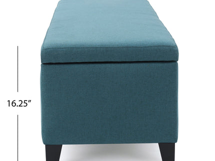 Contemporary Storage Ottoman Bench With Upholstery