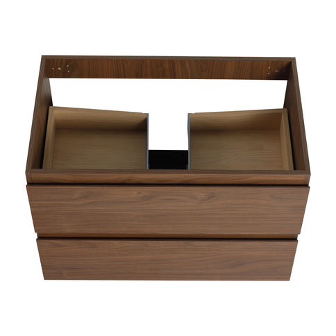 Wall Mounted Bathroom Vanity And Sink, 2 Soft Close Drawers
