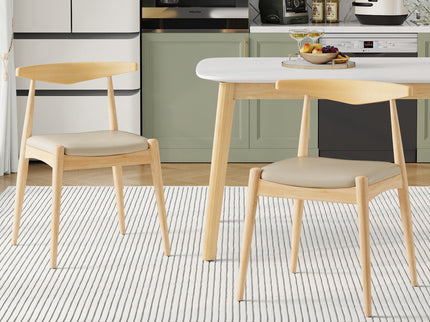 Dining Chairs With Ergonomic Backrest (Set of 2)