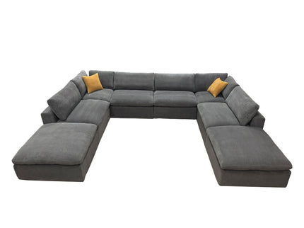 Custom Configuration Modular Sectional & Toss Pillows
