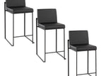 Black / Faux Leather / 3 Pieces