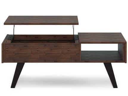 Lowry - Lift Top Coffee Table - Distressed Charcoal Brown