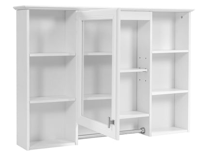 3 In 1 Modern Bathroom Mirror Cabinet With Adjustable Shelf, Soft Close Door, High Definition Mirror & Towel Bar