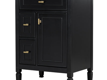 Modern Bathroom Vanity With Sink, Flip Drawer, 2 Drawers, Adjustable Shelf