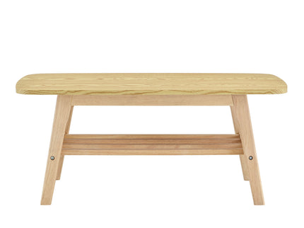 Coffee Table With Double Layer Storage For Living Rooms - Wood