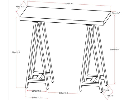 Sawhorse - Handcrafted Solid Table