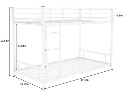 Bunk Bed With Noise Reduction And Safety Guardrail