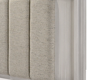 Plush Upholstered Headboard Framed Bed