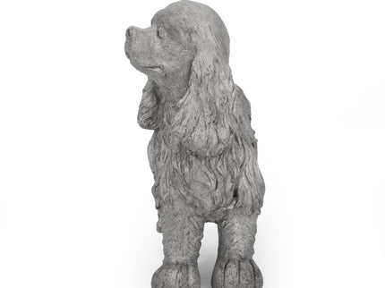 Cocker Spaniel Dog Statue - Gray