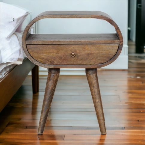 Circular Open Bedside Nightstand