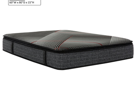 15" Euro Top Gel Memory Foam Hybrid Mattress With Pocket Coils, Cooling & Edge Support - Black - Queen