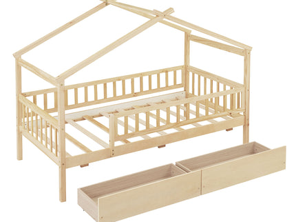 House Bed With 2 Drawers