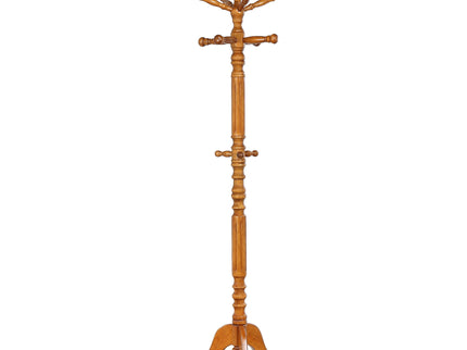 Cosman - 11 Hook Freestanding Coat Rack With Hanger - Brown