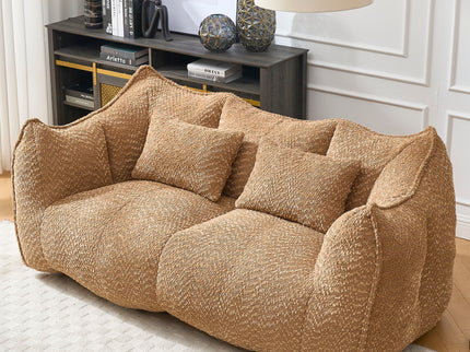 Comfortable Dual Beanbag Chair With High Resilience Foam Core For 2 People