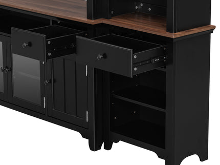 Extra Large TV Stand, Entertainment Center With Storage Cabinets