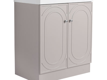 Contemporary Freestanding Bathroom Vanity With Resin Sink & Soft-Close Cabinet Doors