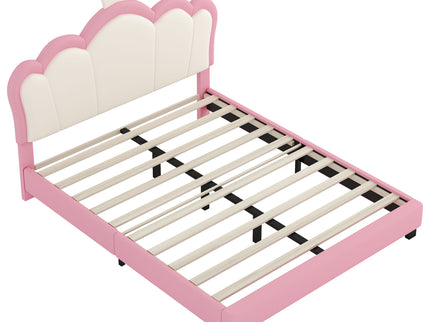 Upholstered Princess Platform Bed With Crown Headboard