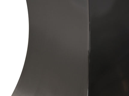 63" Modern Artificial Stone Crescent-Shaped Metal Legs, Can Accommodate 6-8 People - White / Black