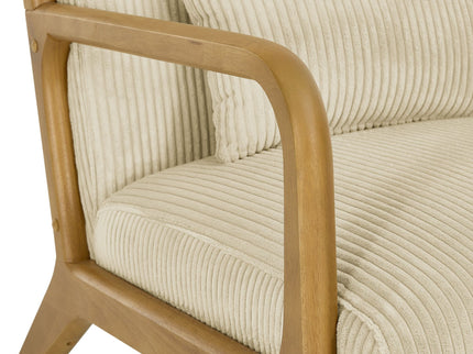 Upholstered Armchair With Back Support Pillow