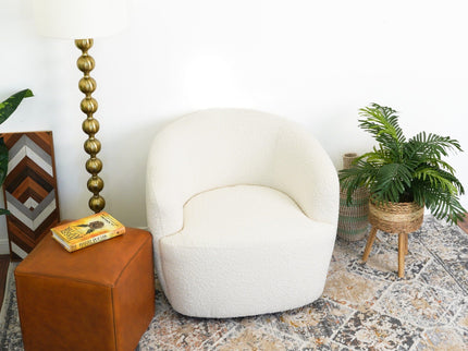 Mina - Swivel Chair - White