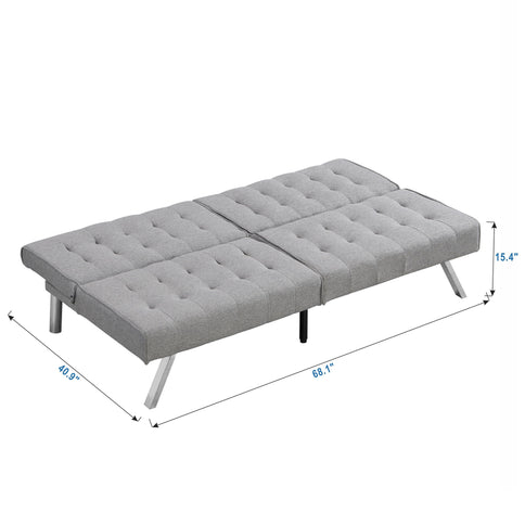 Comfortable Futon Sofa Bed - Gray