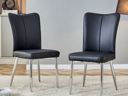 Modern Minimalist Dining Chairs With Metal Legs