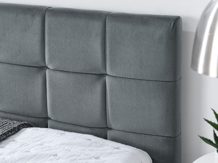 Mid-Century Storage Upholstered Tufted Bed Frame With Backrest And Armrests