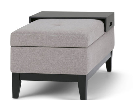 Oregon - Contemporary Storage Ottoman Bench With Tray