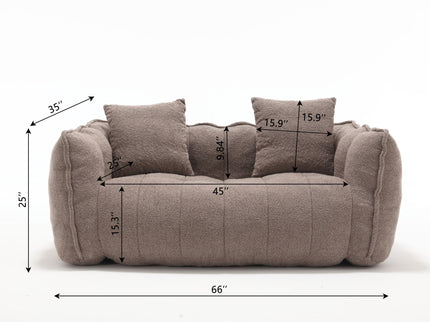 Cozy Beanbag Chair With High Resilience Foam Core For 2