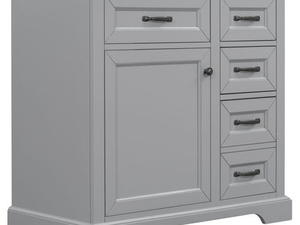 36" Bathroom Vanity With Sink, 2 Tip-Out Drawers, Soft Close Hinges