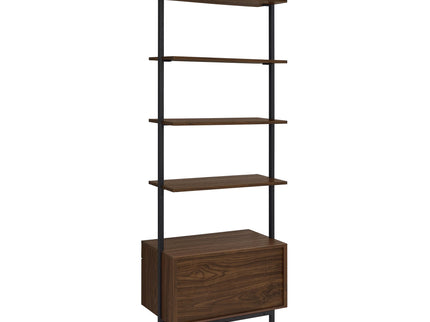 Wendell - 4 Shelf Storage Wall Bookshelf - Walnut