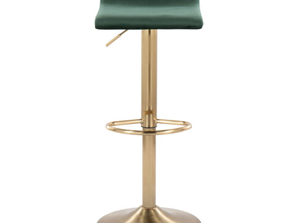 Ale - Contemporary Adjustable Height Barstool With Swivel With Oval Footrest (Set of 2)