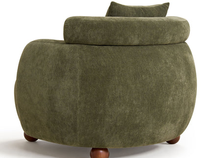 Clubchair, Bucket Chair, Decorative Sofa With Pillow, For Living Roon - Olive Green