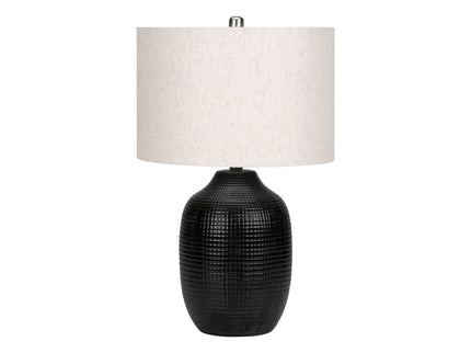 Lighting, Table Lamp, Ceramic, Contemporary - Black / Cream