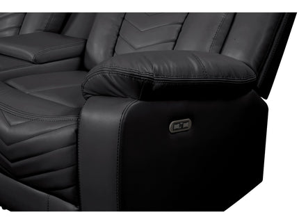 Challenger - Recliner Sectional Sofa, Built In USB, C Ports & Bluetooth