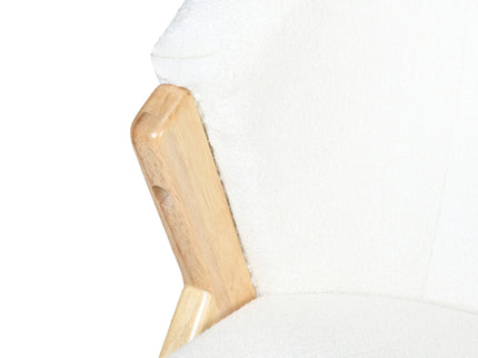 Modern Accent Chair With Polyester Upholstery And Minimalist Lounge Chair For Living Room, Bedroom, Or Office - White