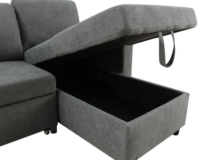 L - Shaped Convertible Sofa Bed With Storage Chaise