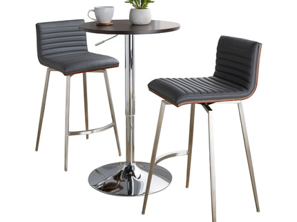 Mason - 3 Piece Swivel Mid Century Modern Counter Height Dining Set With Adjustable Table