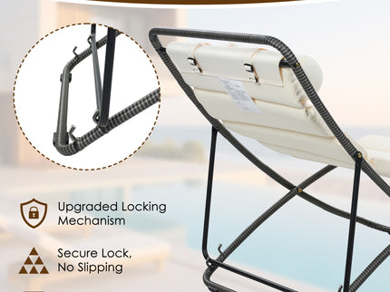 Outdoor Folding Chair With Adjustable Backrest (Set of 2)