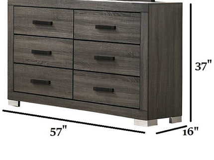 1 Piece Dresser Bar Handle Bedroom Furniture - Gray