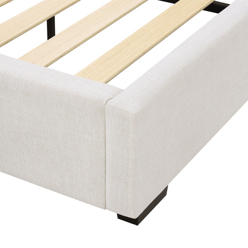 Hampton - Upholstered Platform Bed With Tall Headboard