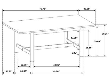 Graham - Rectangular Dining Table - Walnut