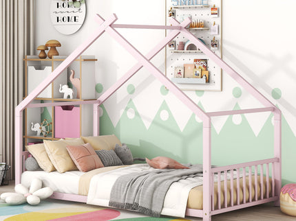 Metal House Bed